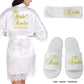 Classy White Lace Bridal Robe