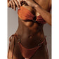 Shiny Push-Up Halter Bikini Set for Women