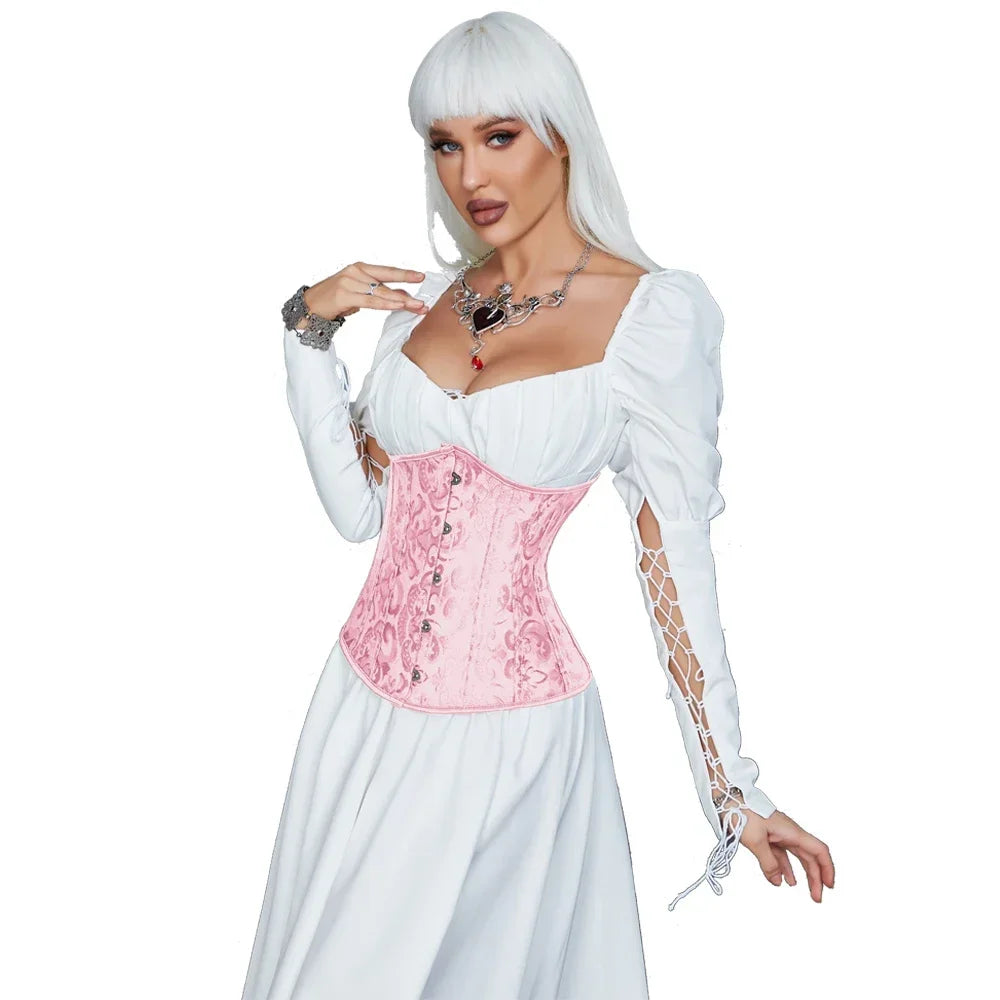Steampunk Steel Boned Lace up Overbust Corset
