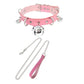 Sexy Leather BDSM Collar and Leash Set