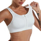Zipper Push Up Sports Bra